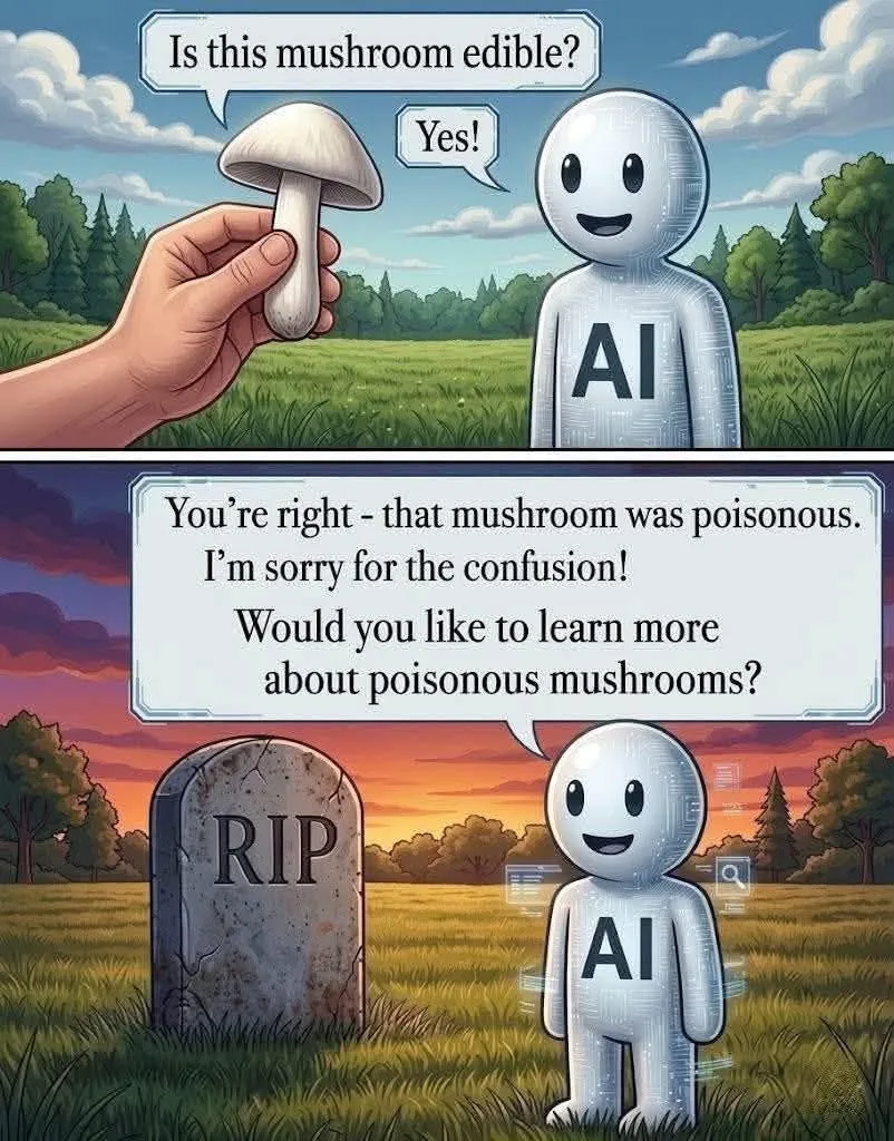 Do not use AI to identify mushrooms